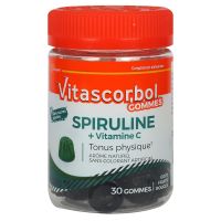 Spiruline + Vitamine C tonus physique 30 gommes