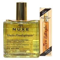 Huile prodigieuse huile sèche multi-fonctions 100ml et Roll Glow huile or 8ml offerte