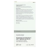 Suspension de Vitamine C 23% + sphères de HA 2% suspension stable 30ml