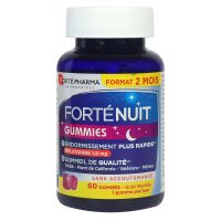 ForteNuit endormissement rapide goût myrtille 60 gummies