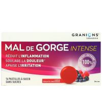 16 pastilles fruits rouges mal de gorge intense