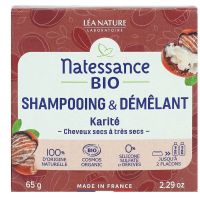 Shampoing et démêlant bio karité cheveux secs 65g