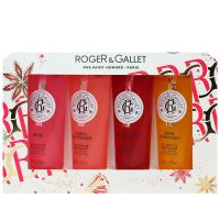 Coffret 4 gels douche rose figuier gingembre bois d'orange