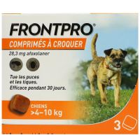 FrontPro chien 4-10kg puces tiques 3 comprimés