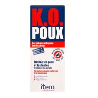 Gel crème K.O. poux 100ml + peigne
