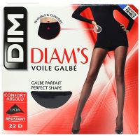 Diam's collant femme voile noir galbé 22D T2