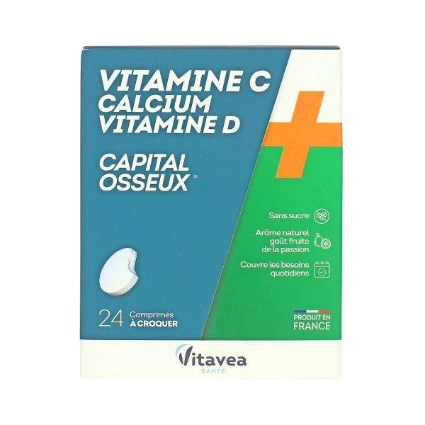 Vitamine C & calcium capital osseux 24 comprimés