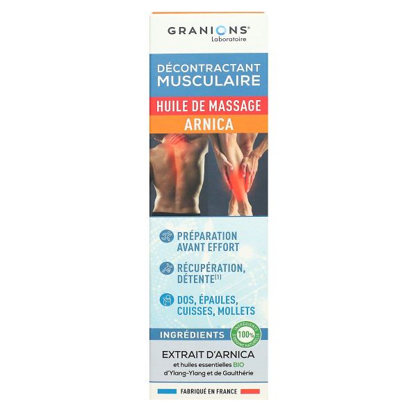 Décontractant musculaire huile de massage arnica 100ml