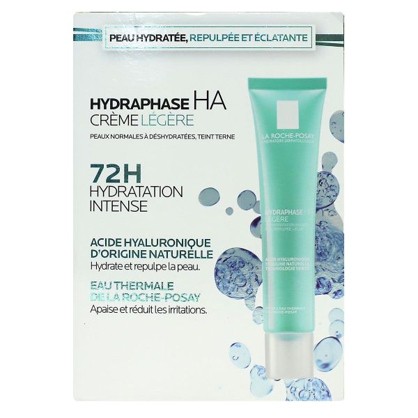 Hydraphase HA légère creme à l'acide hyaluronique 40ml + Toleriane eau micellaire 50ml offert