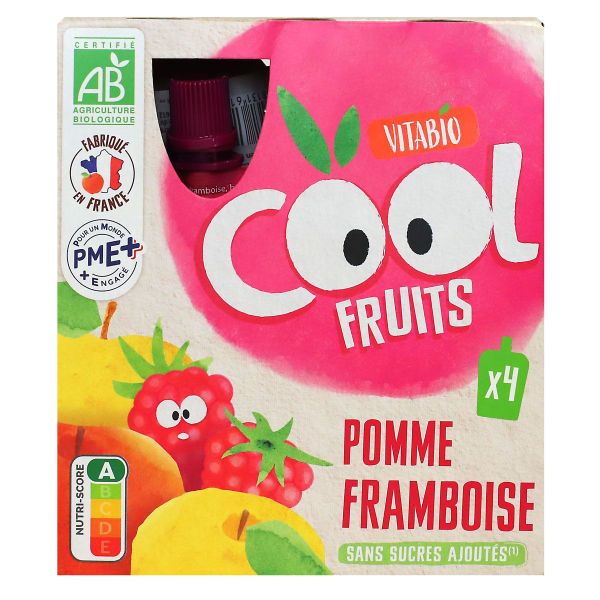 Cool fruits pomme framboise 4x90g
