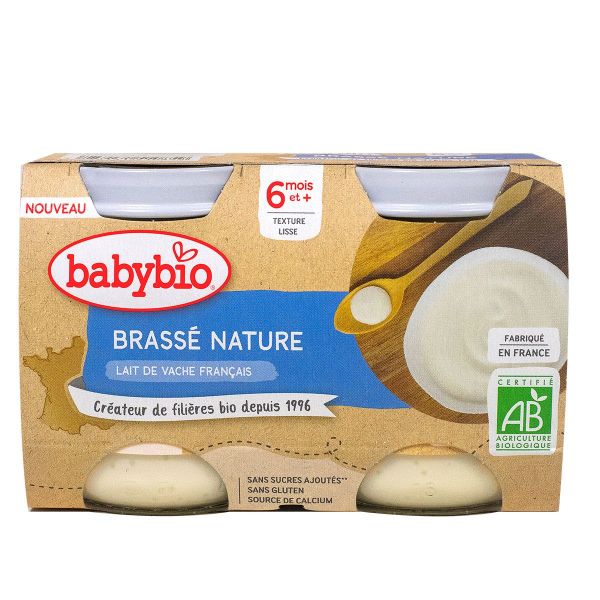 Brassé nature +6 mois 2 pots x 130g