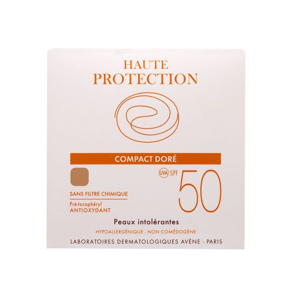 Crème compacte solaire SPF50 dorée