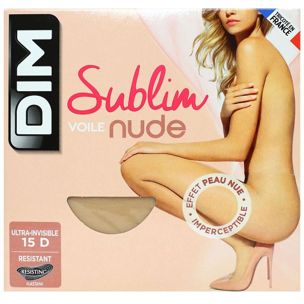 Sublim voile Nude collant femme ivoire 15D taille 4