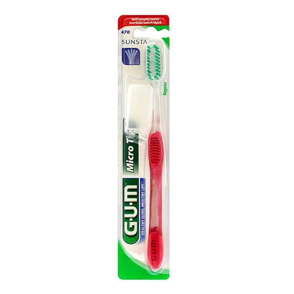 la brosse à dents gum micro tip permet l'hygiéne buccodentaire de l