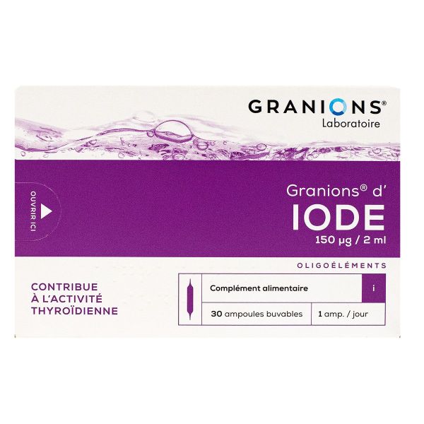 Granions d'iode 30 ampoules