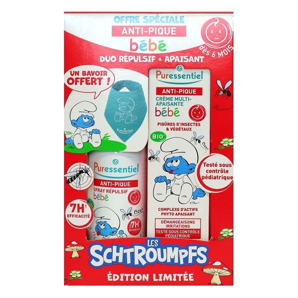 Duo anti-pique spray répulsif bébé 60ml + creme multi-apaisante 30ml