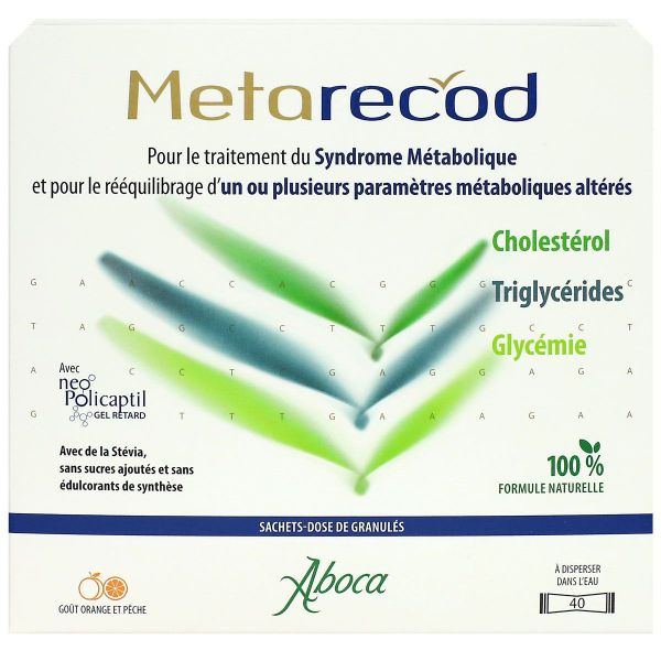 Metarecod traitement syndrome métabolique 40 sachets