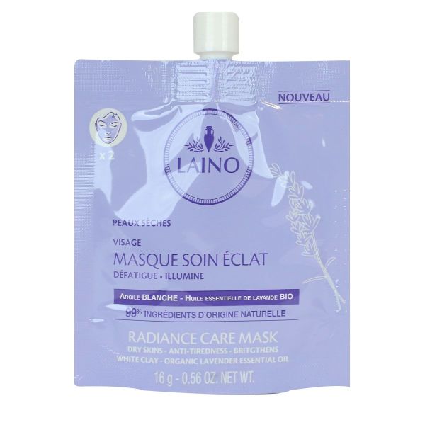 Masque de soin éclat peau sèche argile blanche 16g