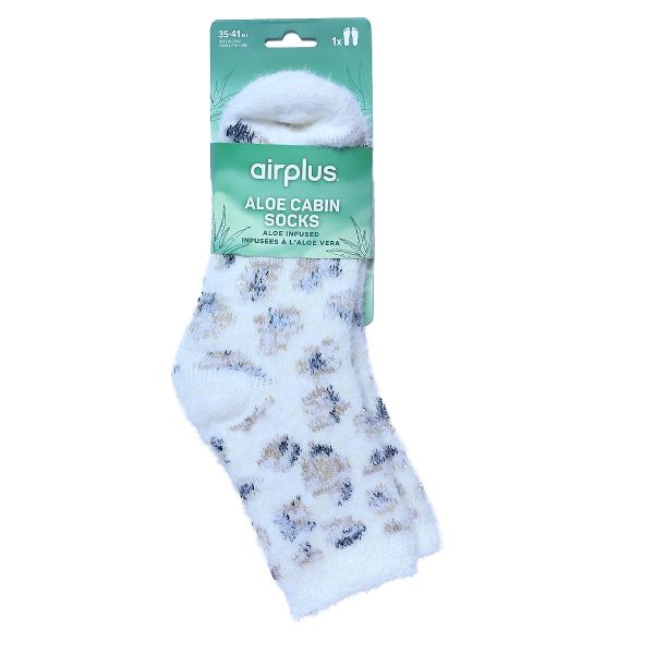 Chaussettes hydratantes motifs blanc cassé taille 35-41