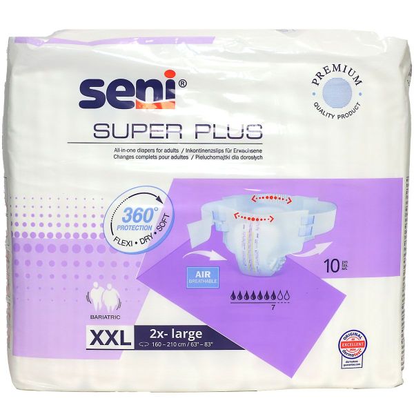 Premium Super Plus 10 changes complets Adulte XXL 2X large niveau 7