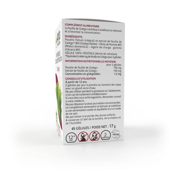 Mémoire Ginkgo Arkogélules - 45 gélules
