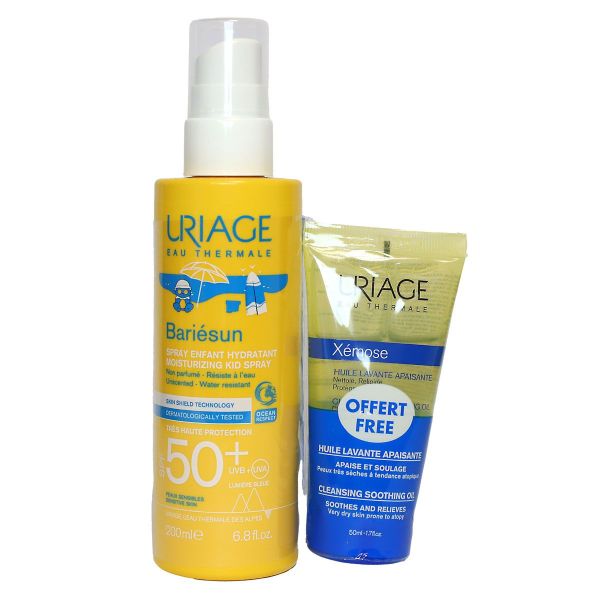 Bariesun spray enfant tres haute protection SPF50+ 200ml + huile offerte