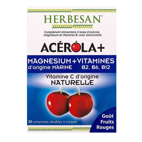 30 comprimés acérola+ magnésium & vitamines