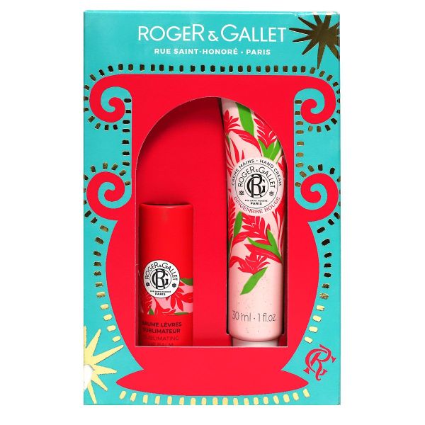 Coffret Gingembre rouge creme mains 30ml + baume lèvres sublimateur 3,5g