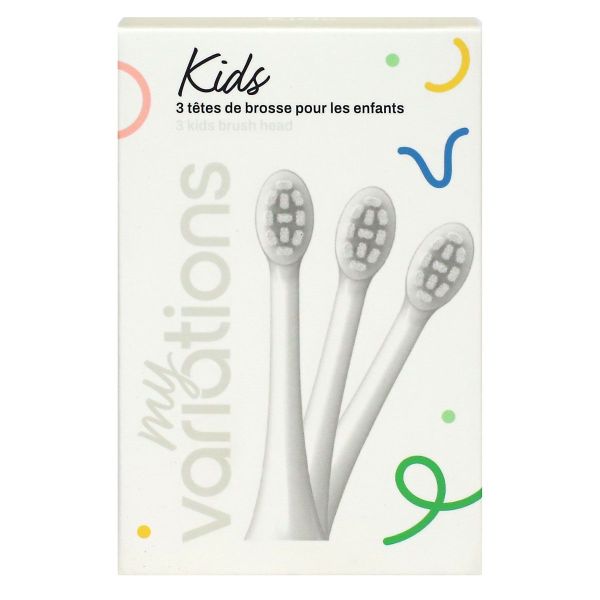 Kids 3 brossettes de rechange brosse à dents électrique