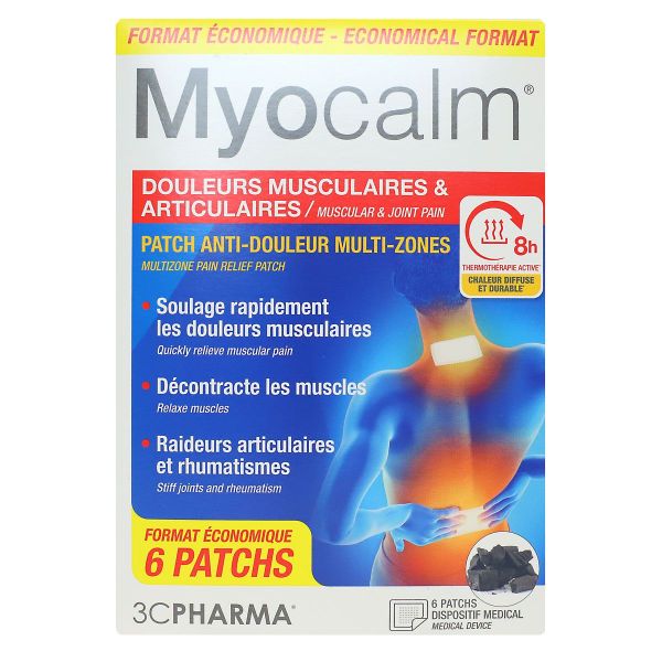 Myocalm douleurs musculaires à articulaires 6 patchs anti-douleur