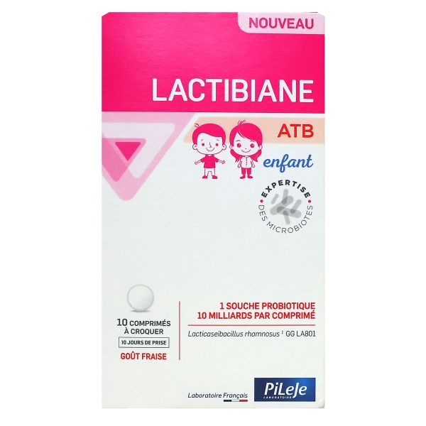 Lactibiane ATB enfants goût fraise 10 comprimés