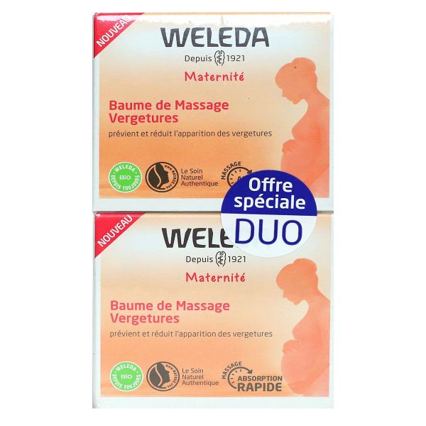 Maternité baume de massage vergetures 2x150ml