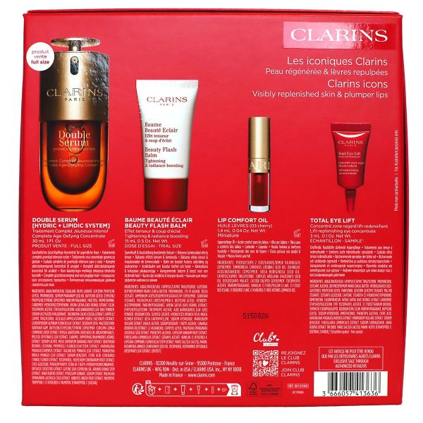 Coffret double serum 30ml + baume beauté 15ml + Lip Comfort 1,4ml + Total Eye 3ml