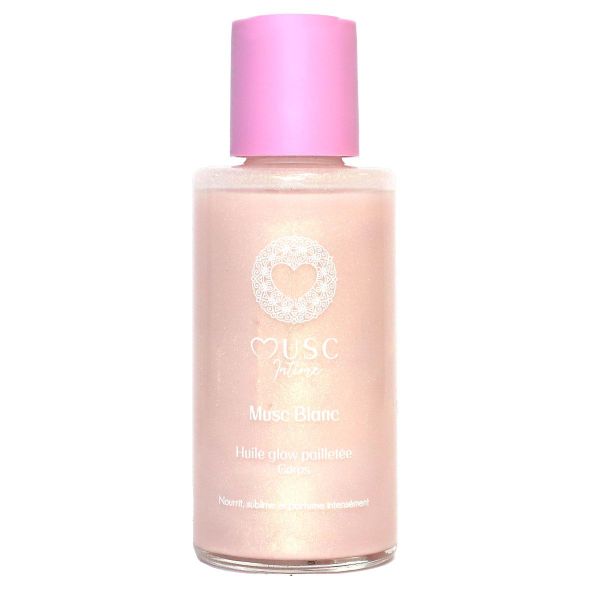 Musc Blanc 2en1 huile Glow pailletée 100ml
