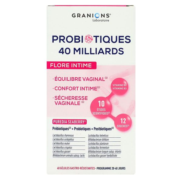 Probiotiques flore intime 40 gélules