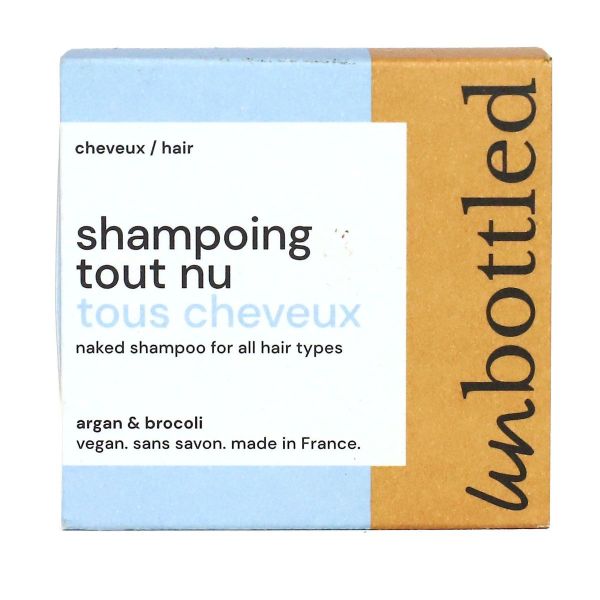 Shampoing solide tout nu tous cheveux vegan sans savon 75g