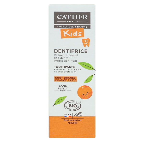 Dentifrice 7 ans + 50ml - orange