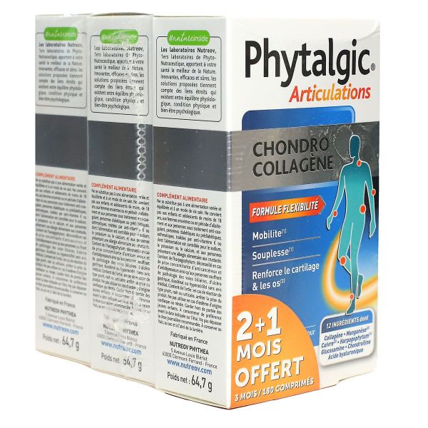 Phytalgic articulations Chondro Collagène 180 comprimés
