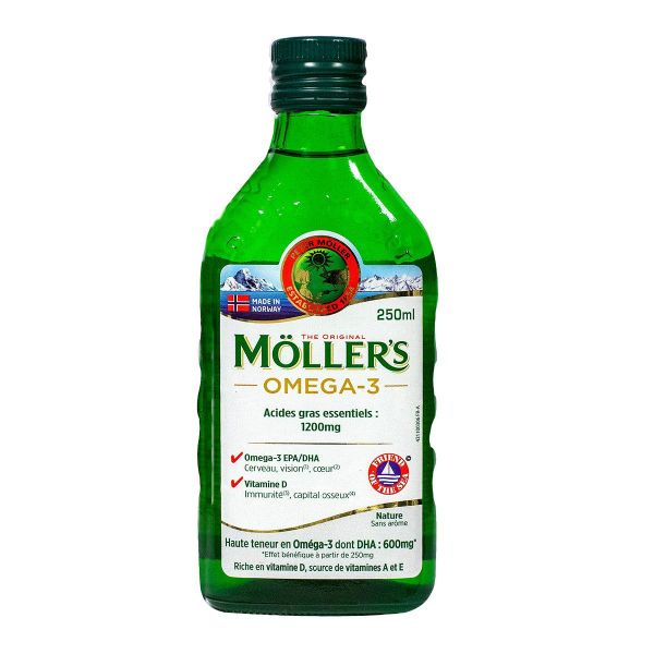 Moller's huile de foie de morue sans arôme 250ml