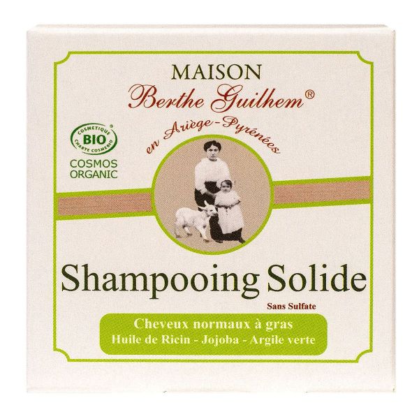 Shampoing solide bio cheveux normaux - gras 100g