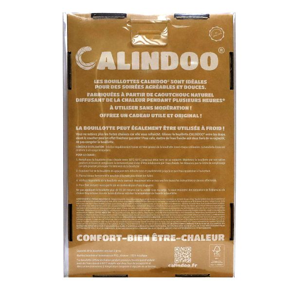 Bouillotte à eau et sa housse Rose pastel 2 L