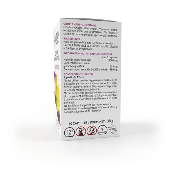 Arkogélules huile onagre bio confort prémenstruel 60 gélules