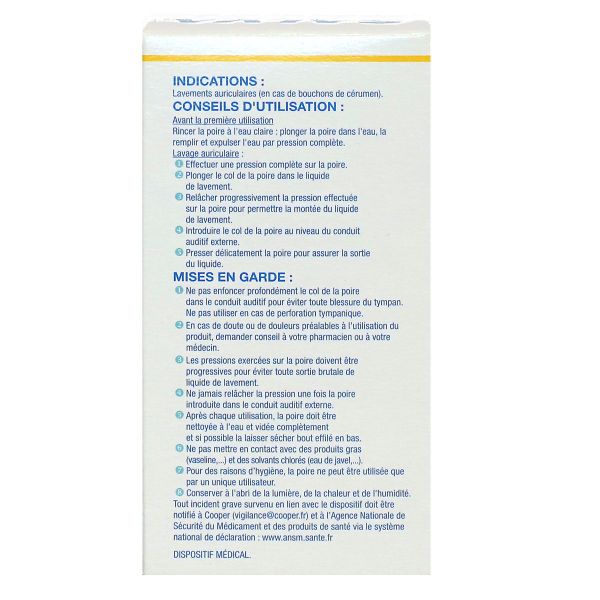 Poire lavement à embout effilé