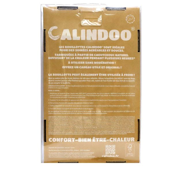 Bouillotte à eau et sa housse Flanelle vert 2 L