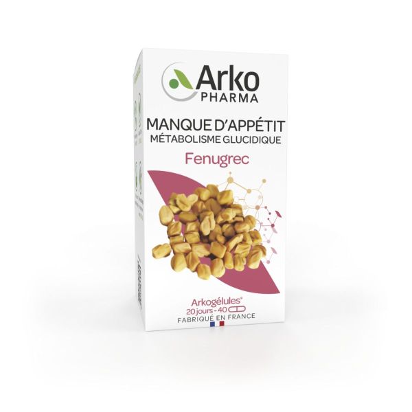 Arkogélules fenugrec bio manque appétit 40 gélules