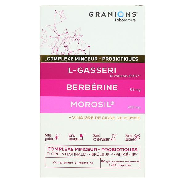 Complexe Minceur probiotiques 20 comprimés + 20 gélules