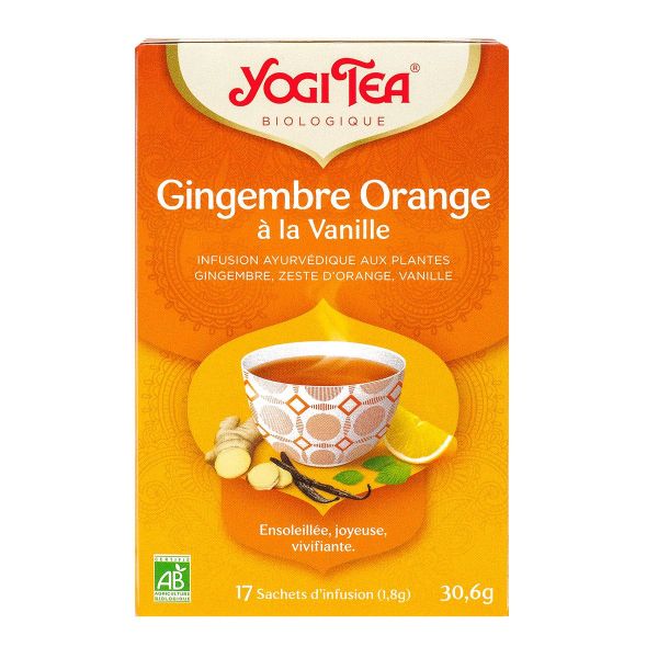 Gingembre orange infusion à la vanille bio 17 sachets