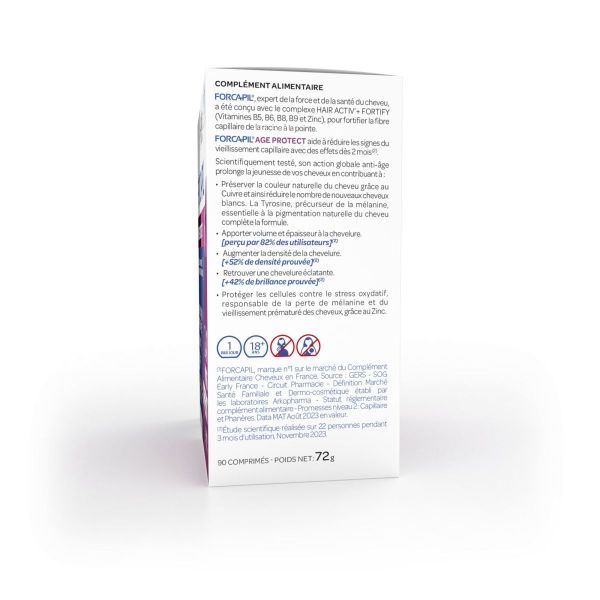 Forcapil Age Protect cheveux blancs et ternes 90 comprimés