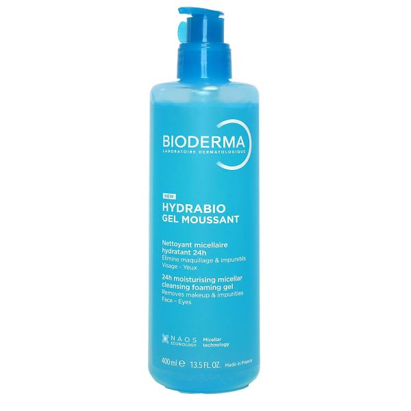 Hydrabio gel moussant nettoyant micellaire hydratant 24h 400ml