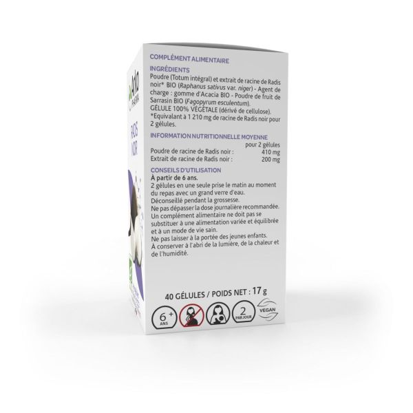 Radis noir bio 40 gélules